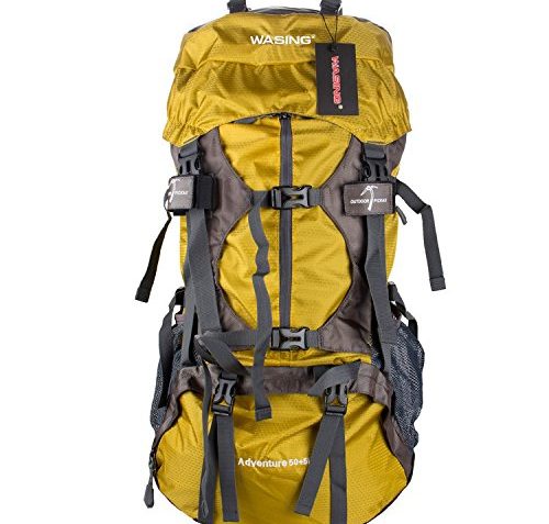 Wasing 55L Hiking Backpack yellow